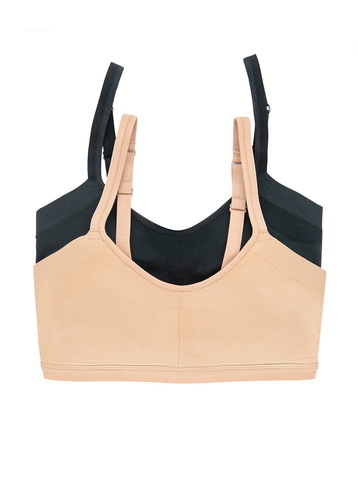 Wireless Seamless Side Smoothing Bra 2-Pack - Black Warm Neutral | Felina Sale|Bras