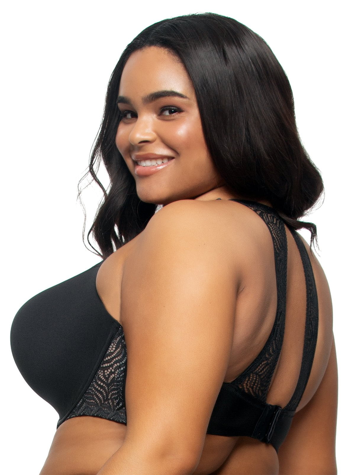Carolina Seamless Plunge Racerback Bra - Black | Felina Sale|Bras