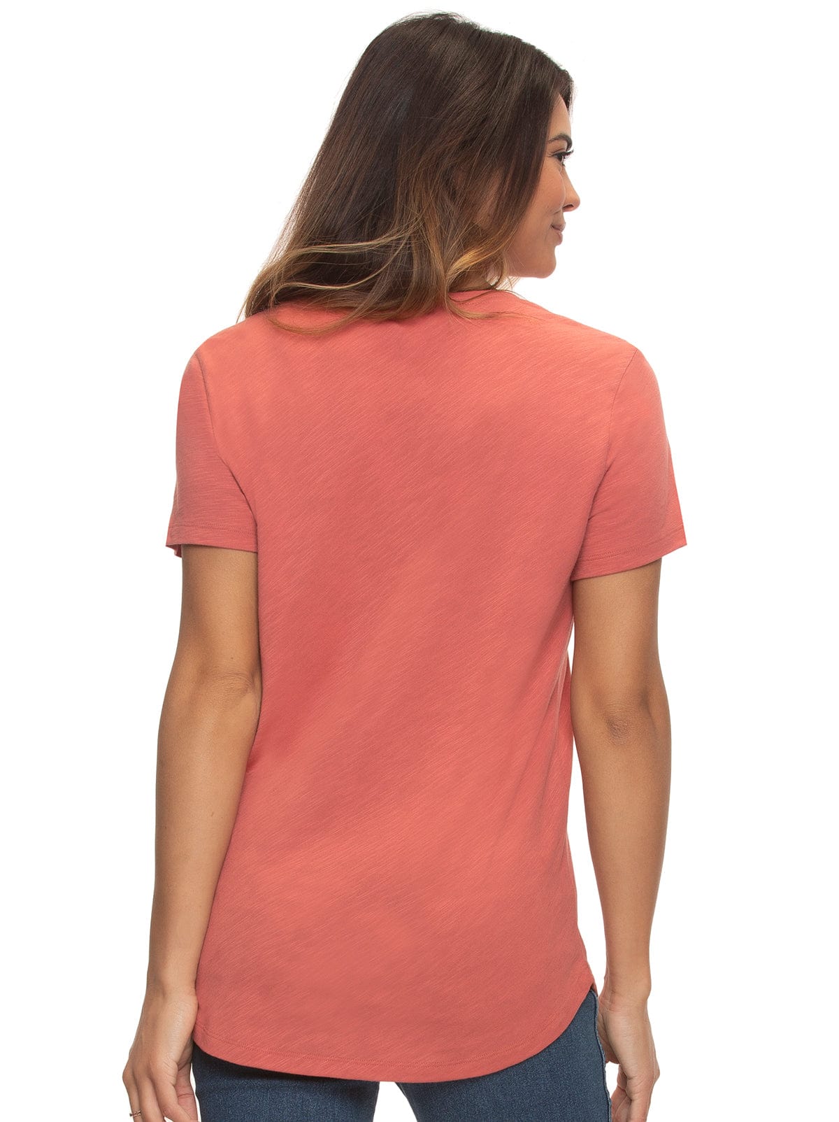 Slub Jersey Crew Neck T-Shirt - Dusty Cedar | Felina Sale|Loungewear