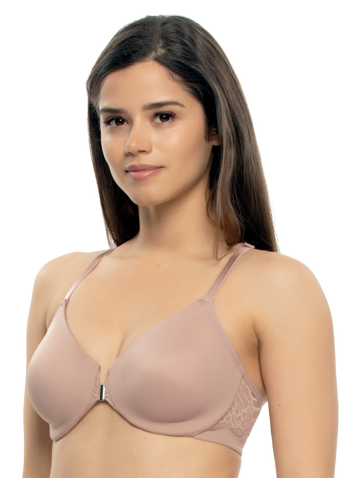 Tempting Unlined Front Close Minimizer Bra - Rose Tan | Felina Bras