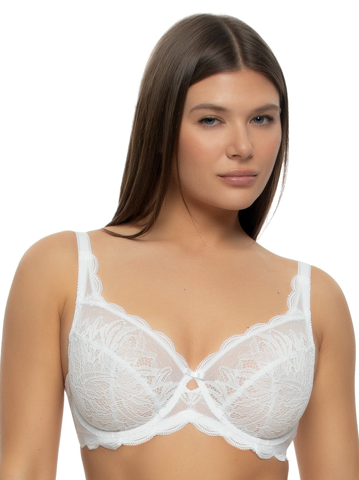 Peridot Unlined Lace Bra - White | Felina Bras|Sleepwear