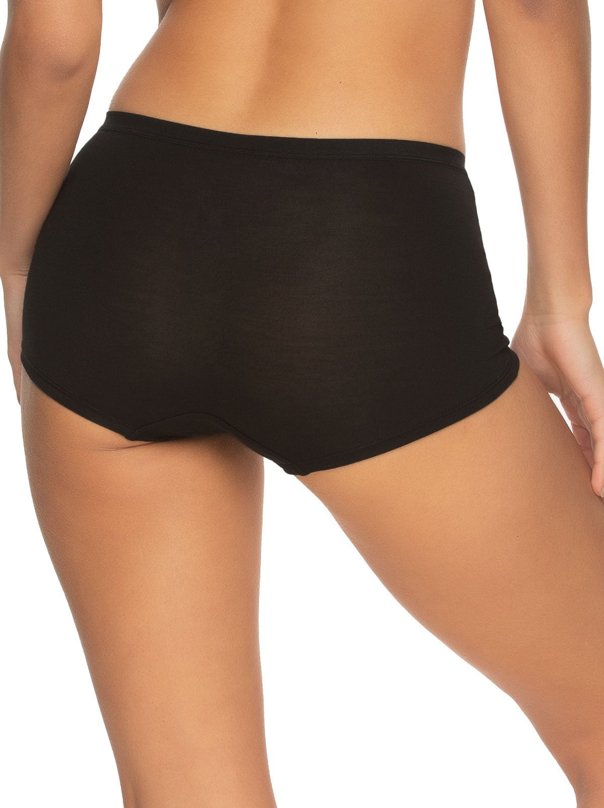 So Smooth Modal Midrise Boyshort - Black | Felina Panties