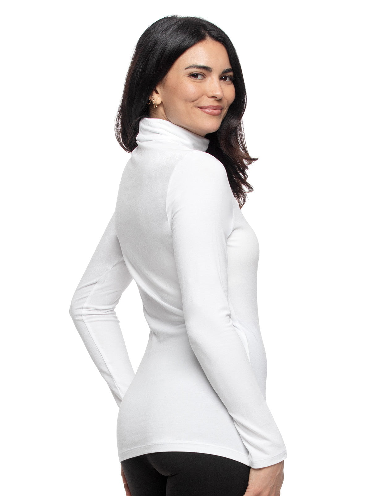 Long Sleeve Cotton Modal Turtleneck 2-Pack - Black White | Felina Loungewear