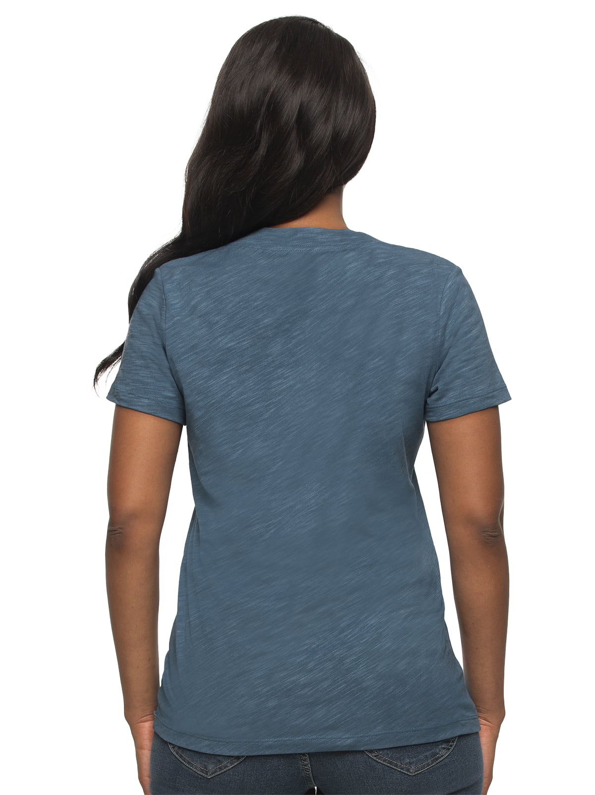 Slub Jersey V-Neck Tunic - Blue Ashes | Felina Loungewear