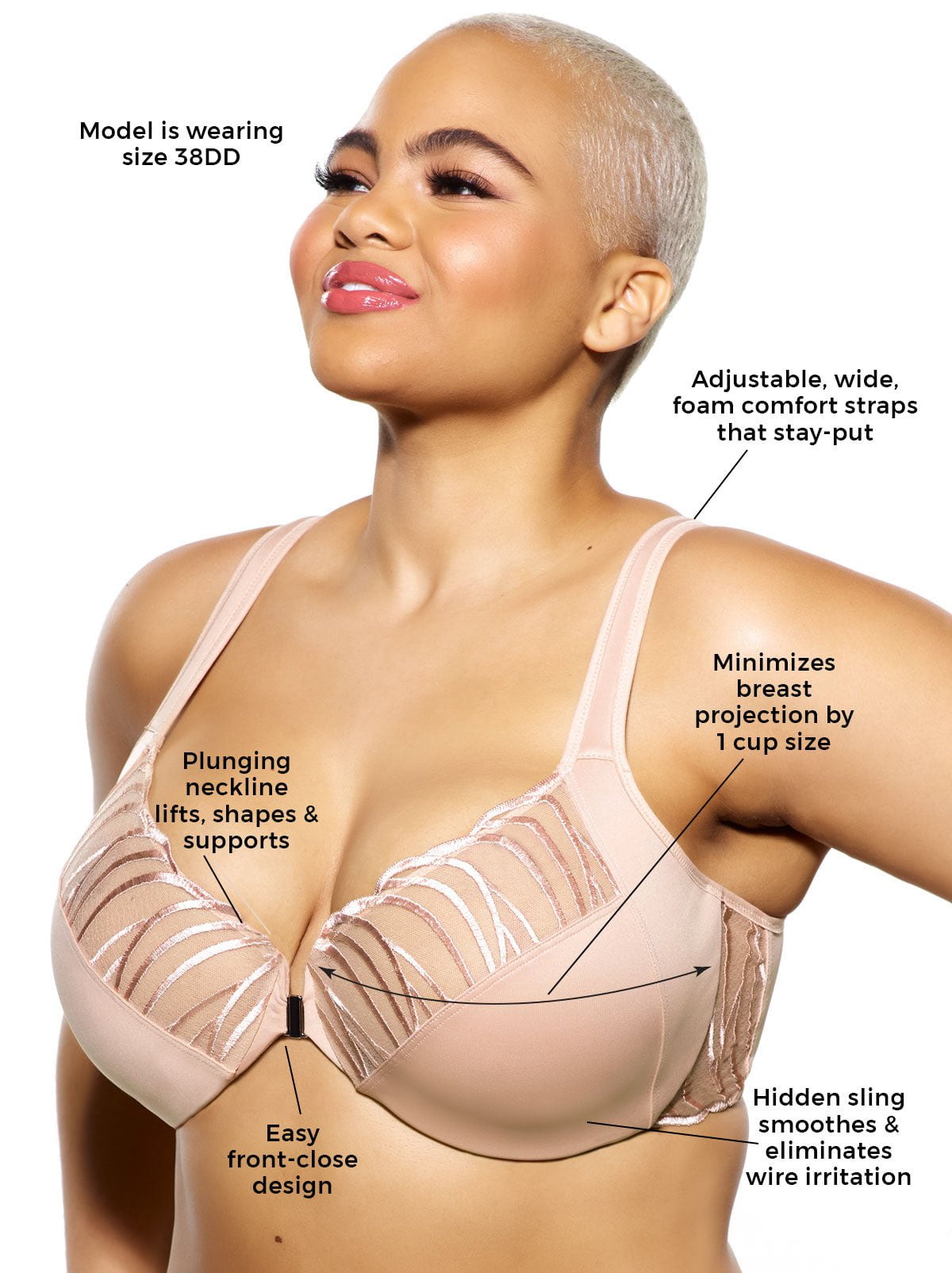 Angie Front Close Minimizer Bra 2-Pack - Black Warm Neutral | Felina Sale|Bras