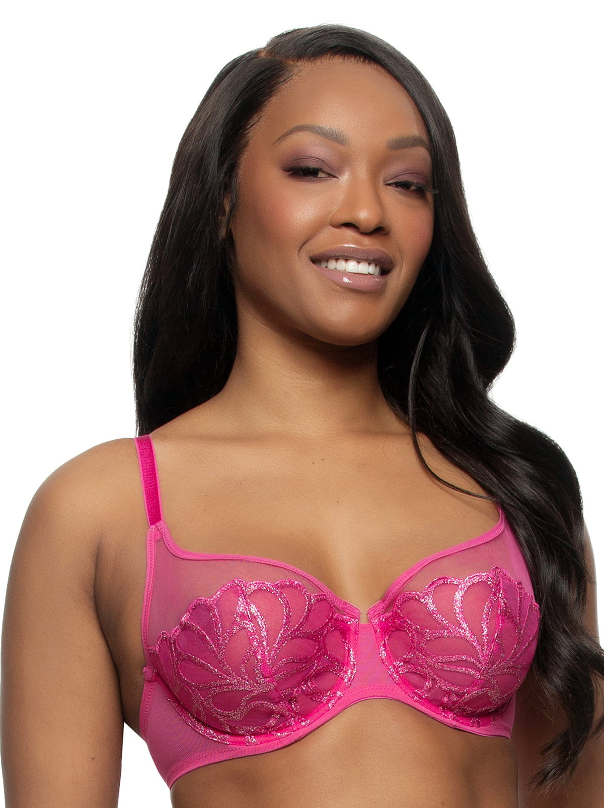 Lotus Embroidered Unlined Bra - Raspberry Pink | Felina Sale|Bras