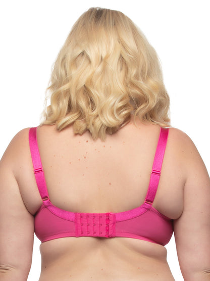 Lotus Embroidered Unlined Bra - Raspberry Pink | Felina Sale|Bras