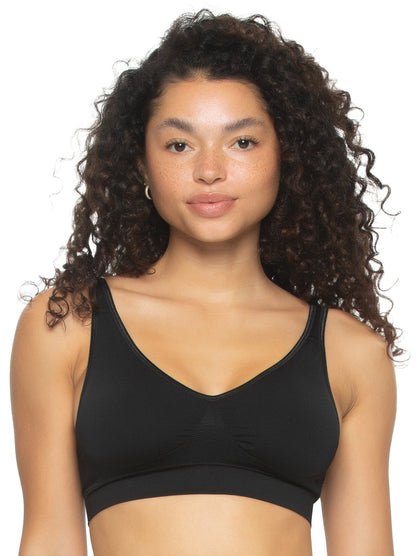 Seamless Light Support Bra 2-Pack - Black Warm Nude | Felina Sale|Bras
