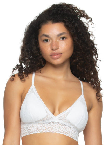 Super Stretchy Lace Triangle Bralette - White | Felina Sale|Bras