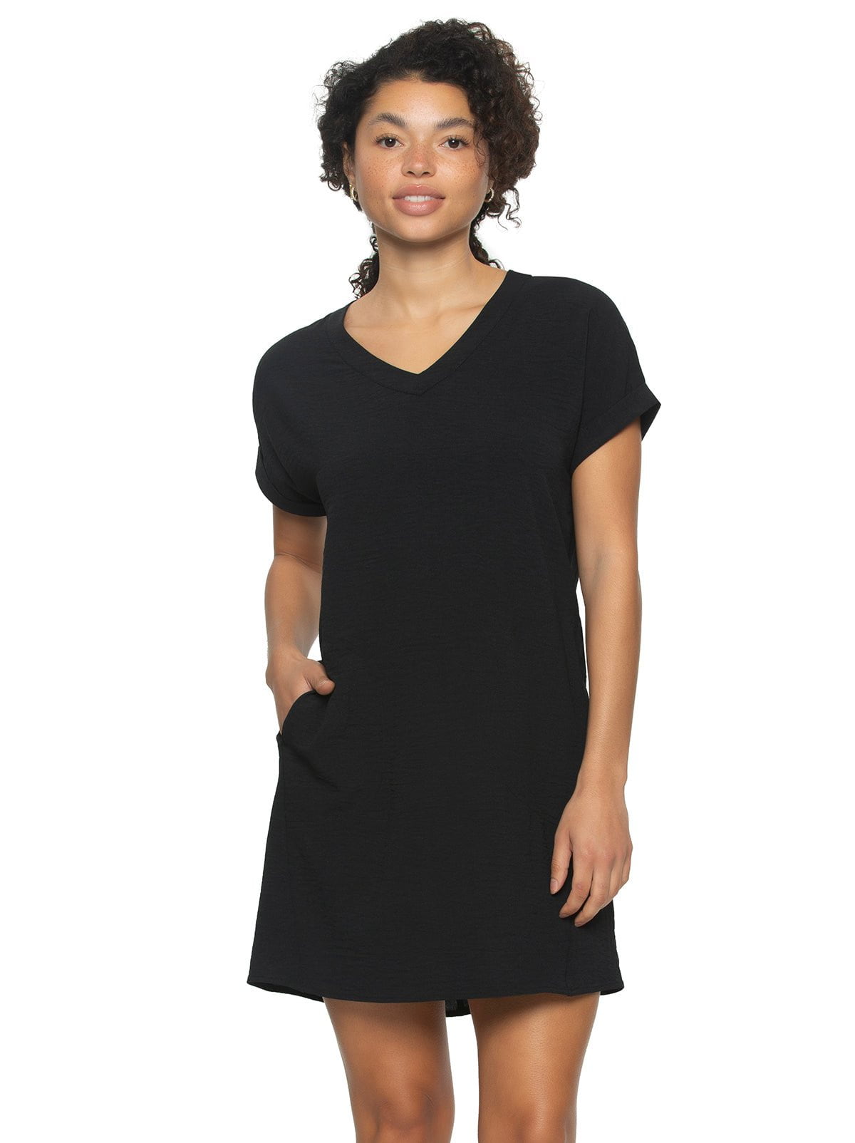 Cruise Short Sleeve Pocket Dress - Black | Felina Sale