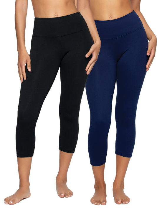 Sueded Athletic Capri Legging 2-Pack - Midnight Navy | Felina Sale