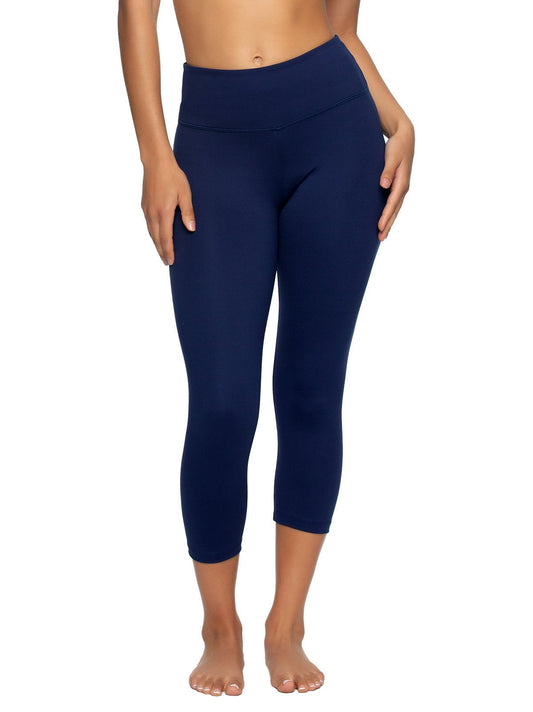 Sueded Athletic Capri Legging - True Navy | Felina Sale