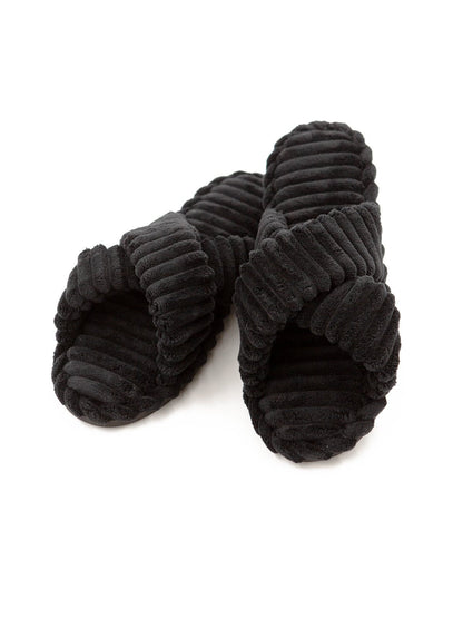 Terry Rib Slippers - Black | Felina Sale