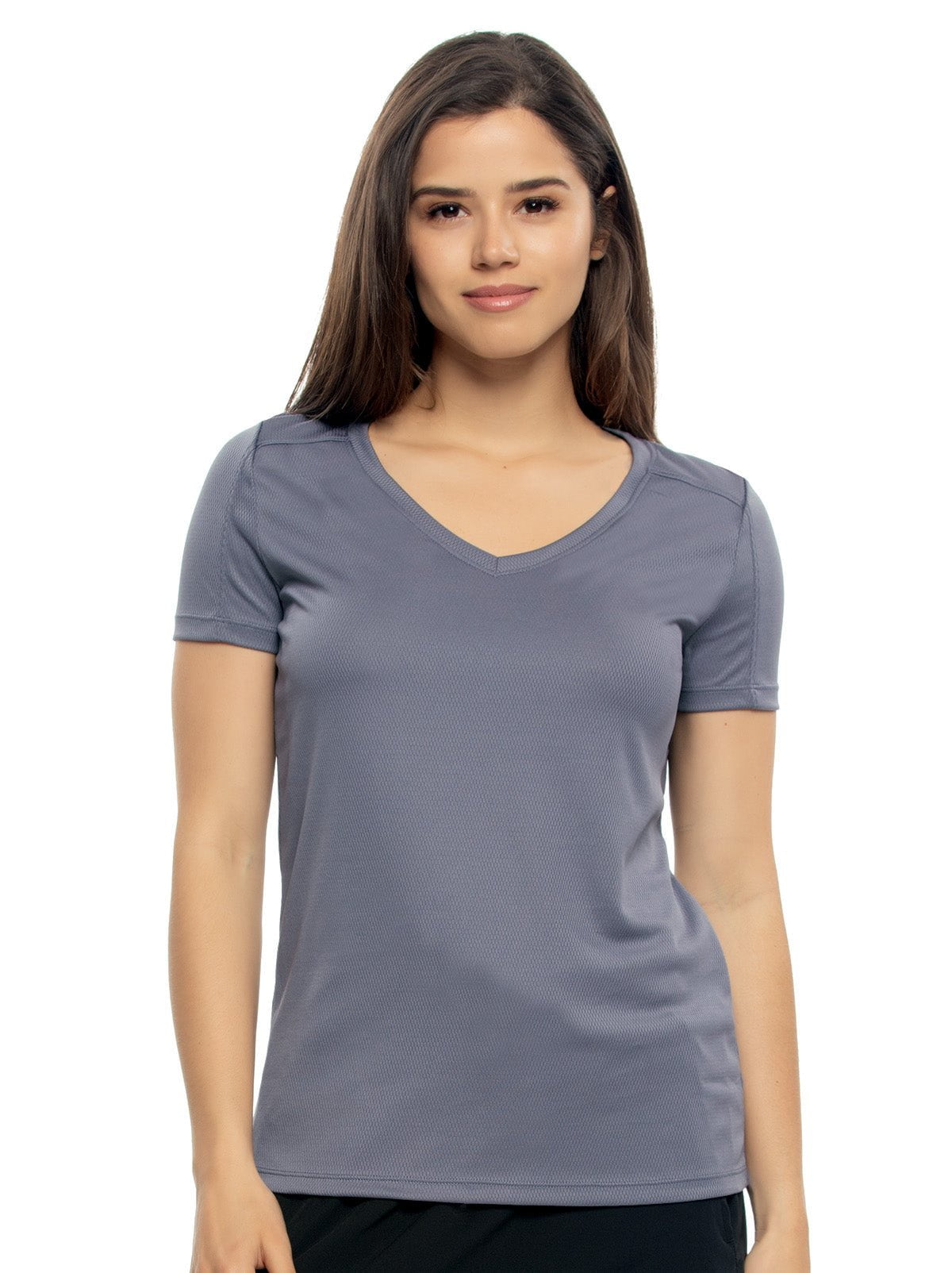 Turbo Dry V-Neck Short Sleeve Tee - Blue Gray | Felina Sale