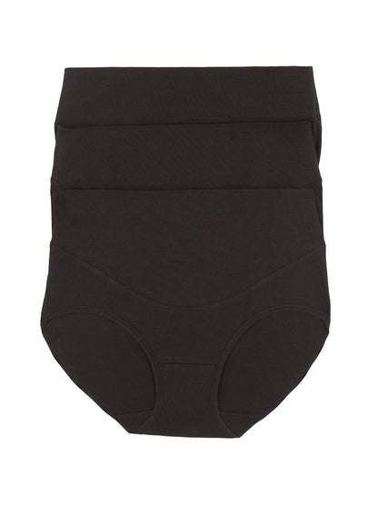 Pima Cotton Stretch Control Brief 3-Pack - Black | Felina Sale|Panties
