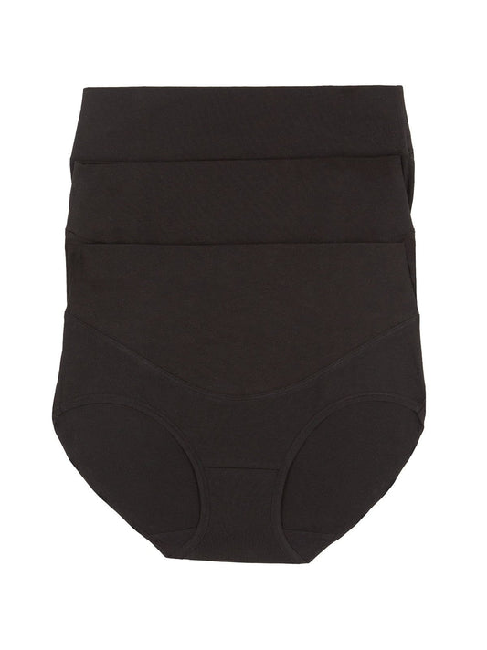 Pima Cotton Stretch Control Brief 3-Pack - Black | Felina Sale|Panties