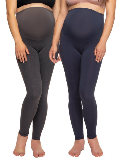 Velvety Soft Maternity Leggings 2-Pack - Navy Charcoal | Felina Sale