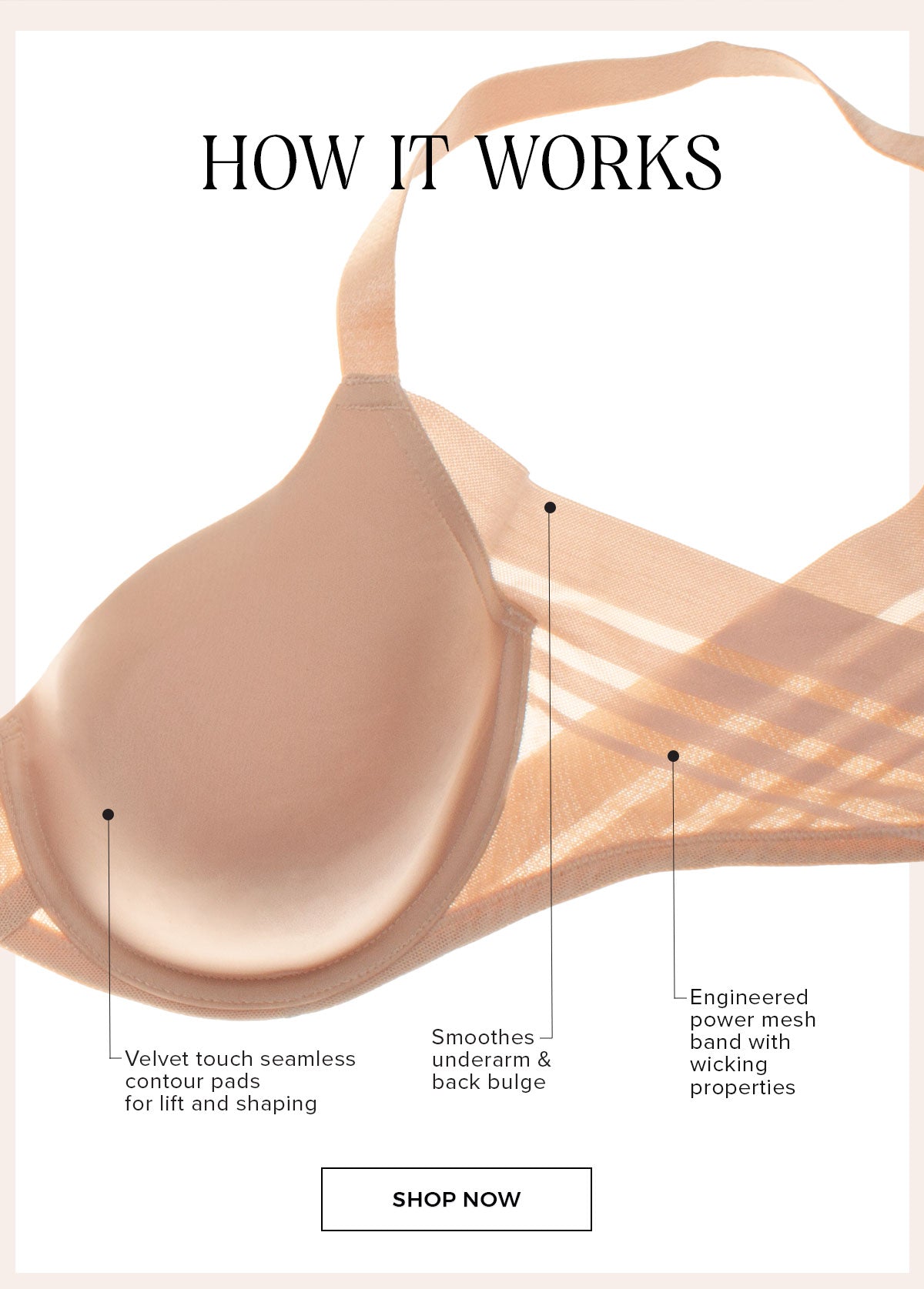 Marvelous Side Smoothing T-Shirt Bra - Warm Neutral | Felina Bras|Sleepwear