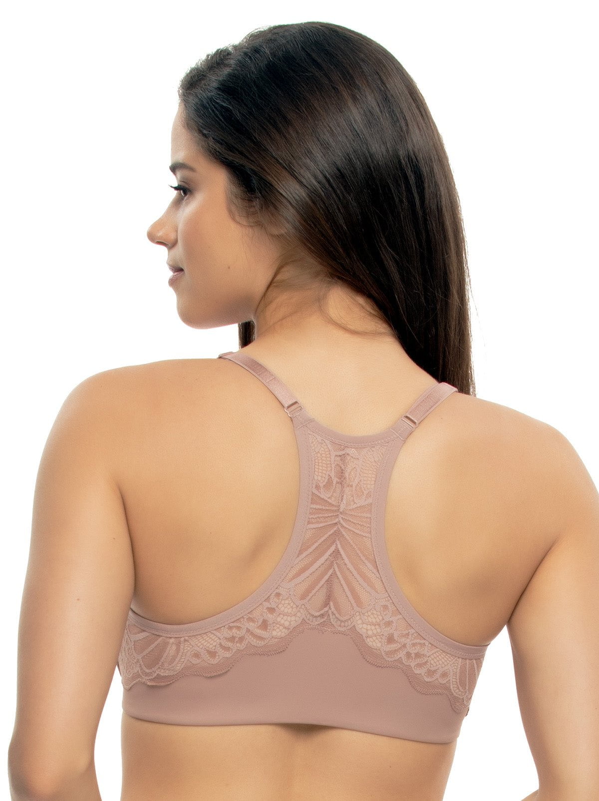 Tempting Unlined Front Close Minimizer Bra - Rose Tan | Felina Bras