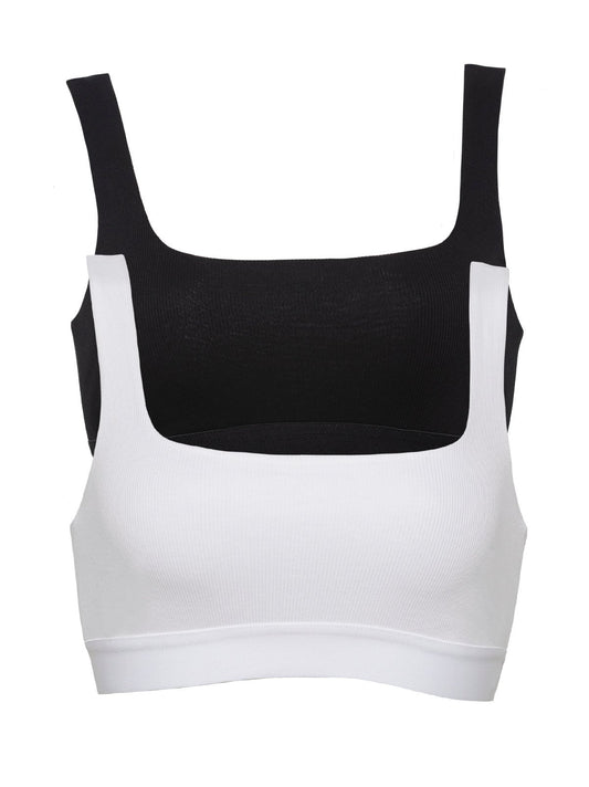 Ribbed Bralette 2-Pack - Tuxedo | Felina Bras
