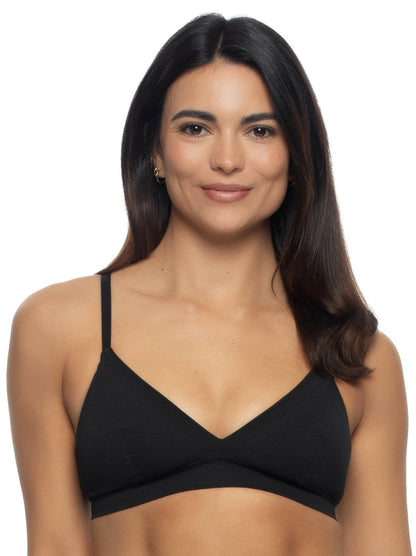 Pima Cotton Stretch Wireless Bra 2-Pack - Tuxedo | Felina Bras