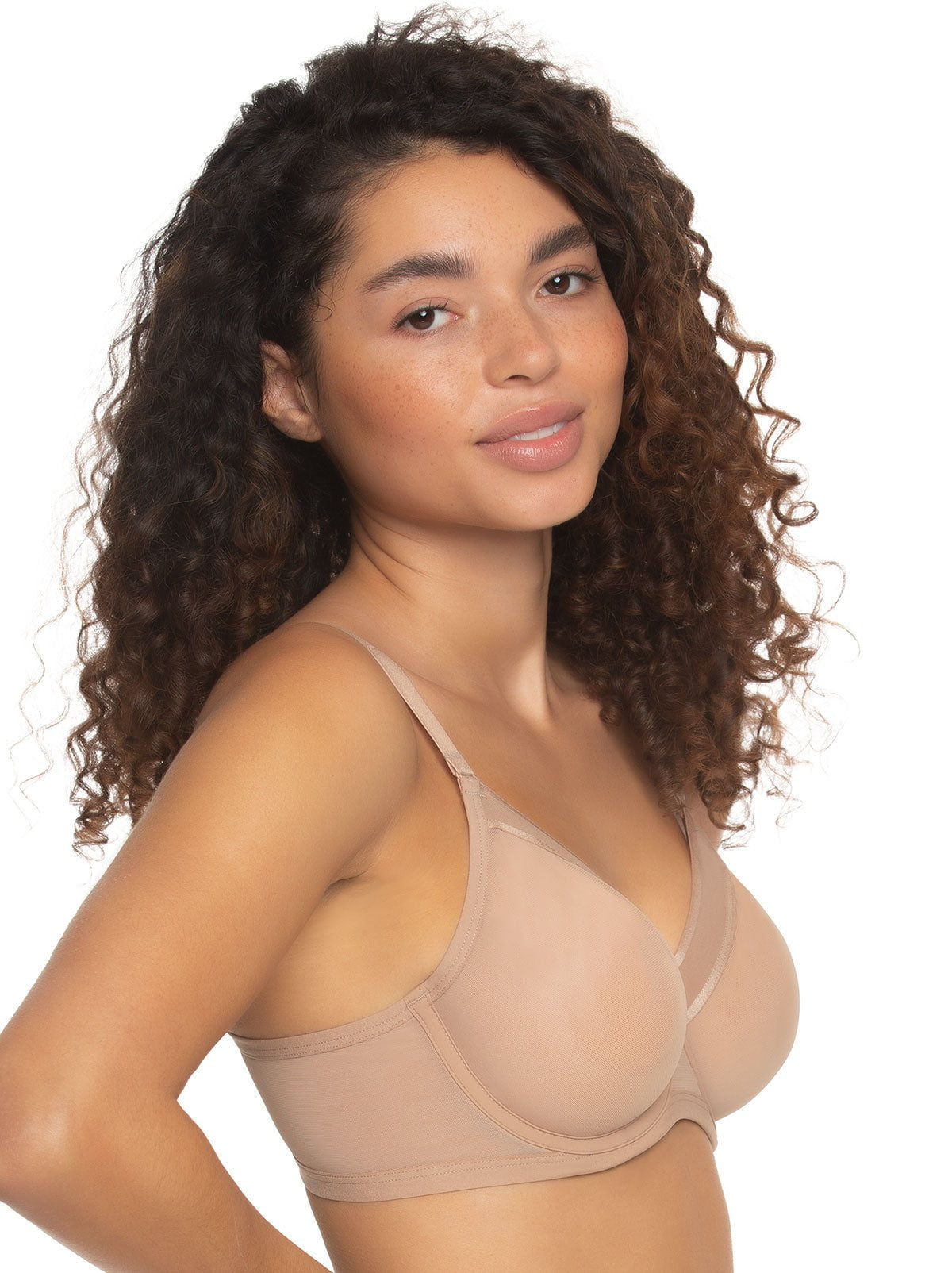 Ethereal Sheer Mesh Unlined Underwire Bra - Dune | Felina Bras