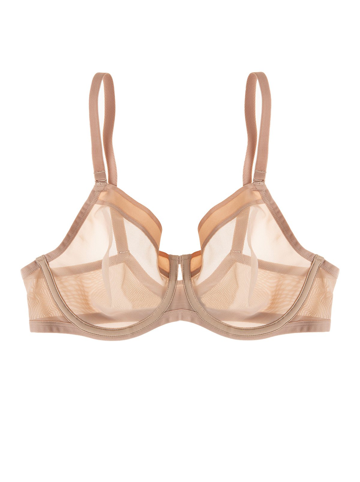 Ethereal Sheer Mesh Unlined Underwire Bra - Dune | Felina Bras