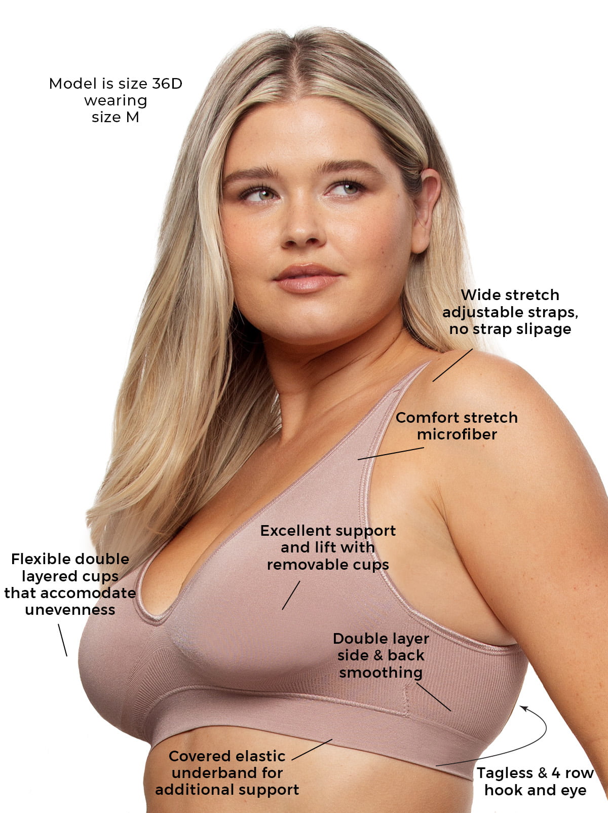 Seamless Wireless Bra - Warm Neutral | Felina Bras