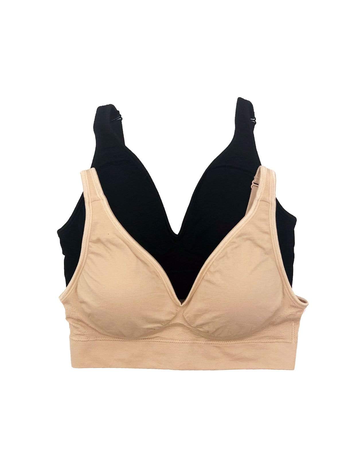 Seamless Wireless Bra 2-Pack - Black Warm Neutral | Felina Bras