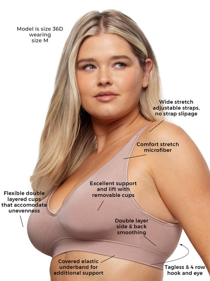 Seamless Wireless Bra 2-Pack - Black Warm Neutral | Felina Bras