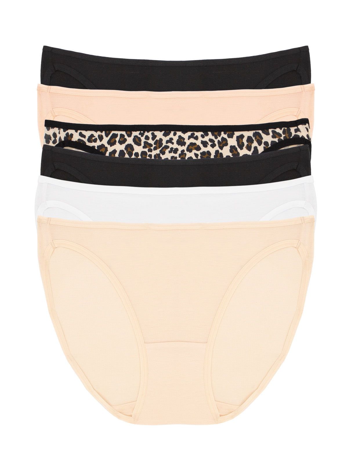 So Smooth Modal Low Rise Bikini 6-Pack - Animal Basics | Felina Panties