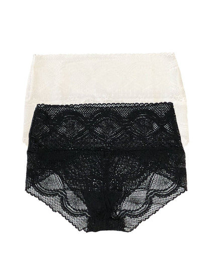 Finesse Signature Stretch Modern Mock Wrap Brief 2-Pack - Back To Basics | Felina Panties|Sleepwear