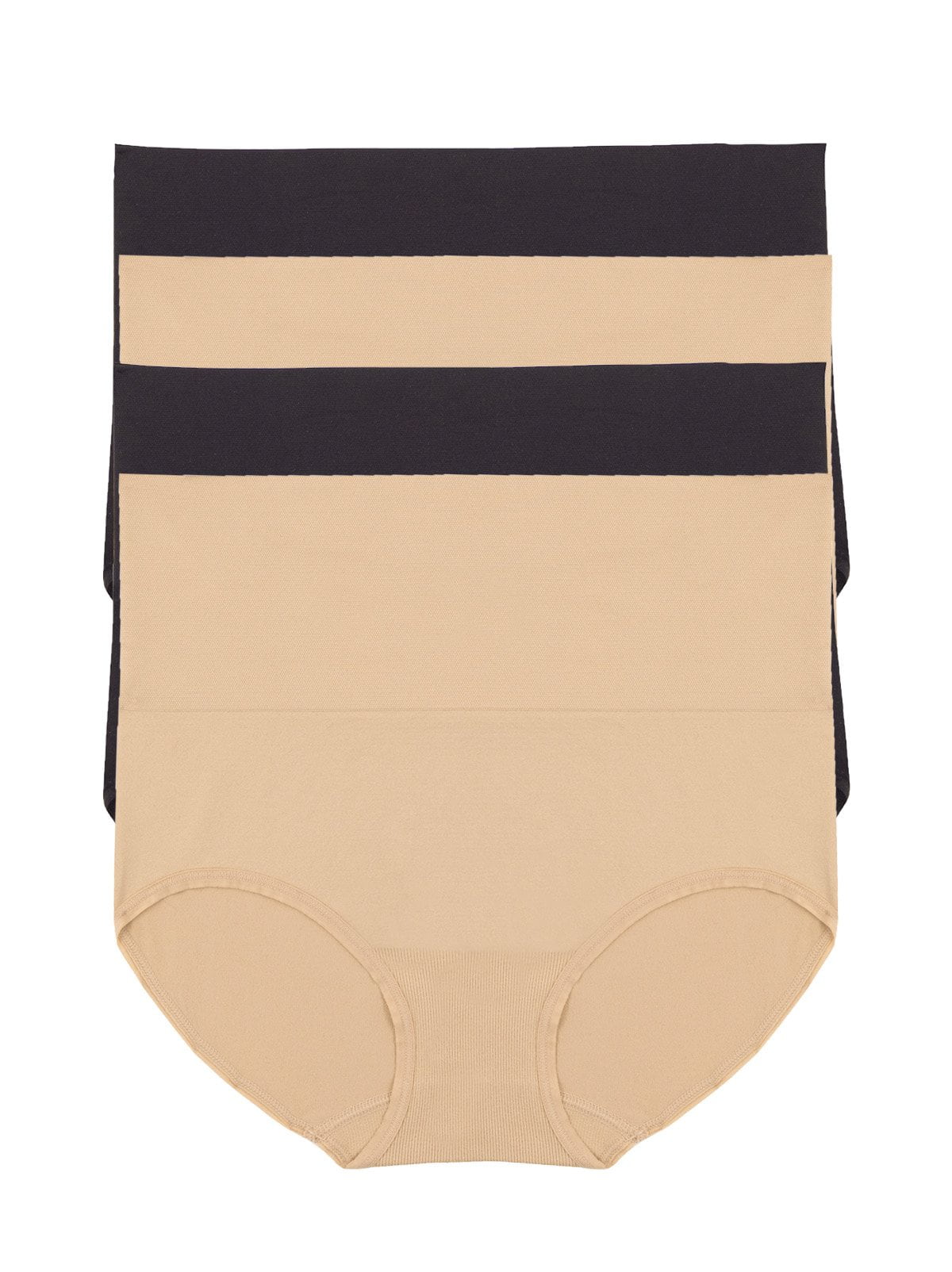 Seamless Shapewear Brief 4-Pack - Black Warm Neutral | Felina Panties|Sleepwear