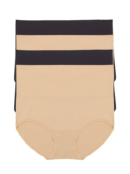 Seamless Shapewear Brief 4-Pack - Black Warm Neutral | Felina Panties|Sleepwear
