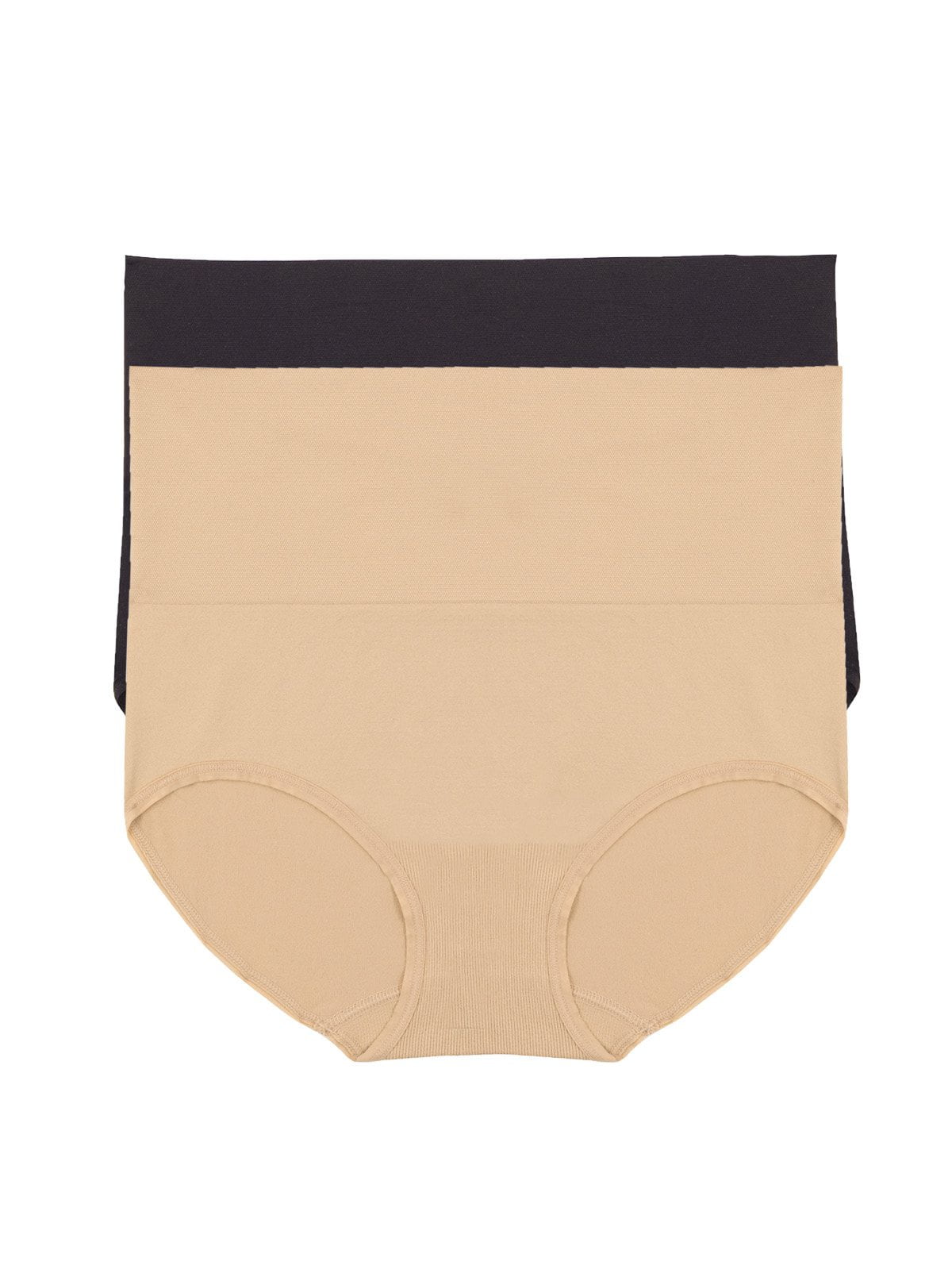 Fusion Seamless Shapewear Brief 2-Pack - Black Warm Neutral | Felina Panties|Sleepwear
