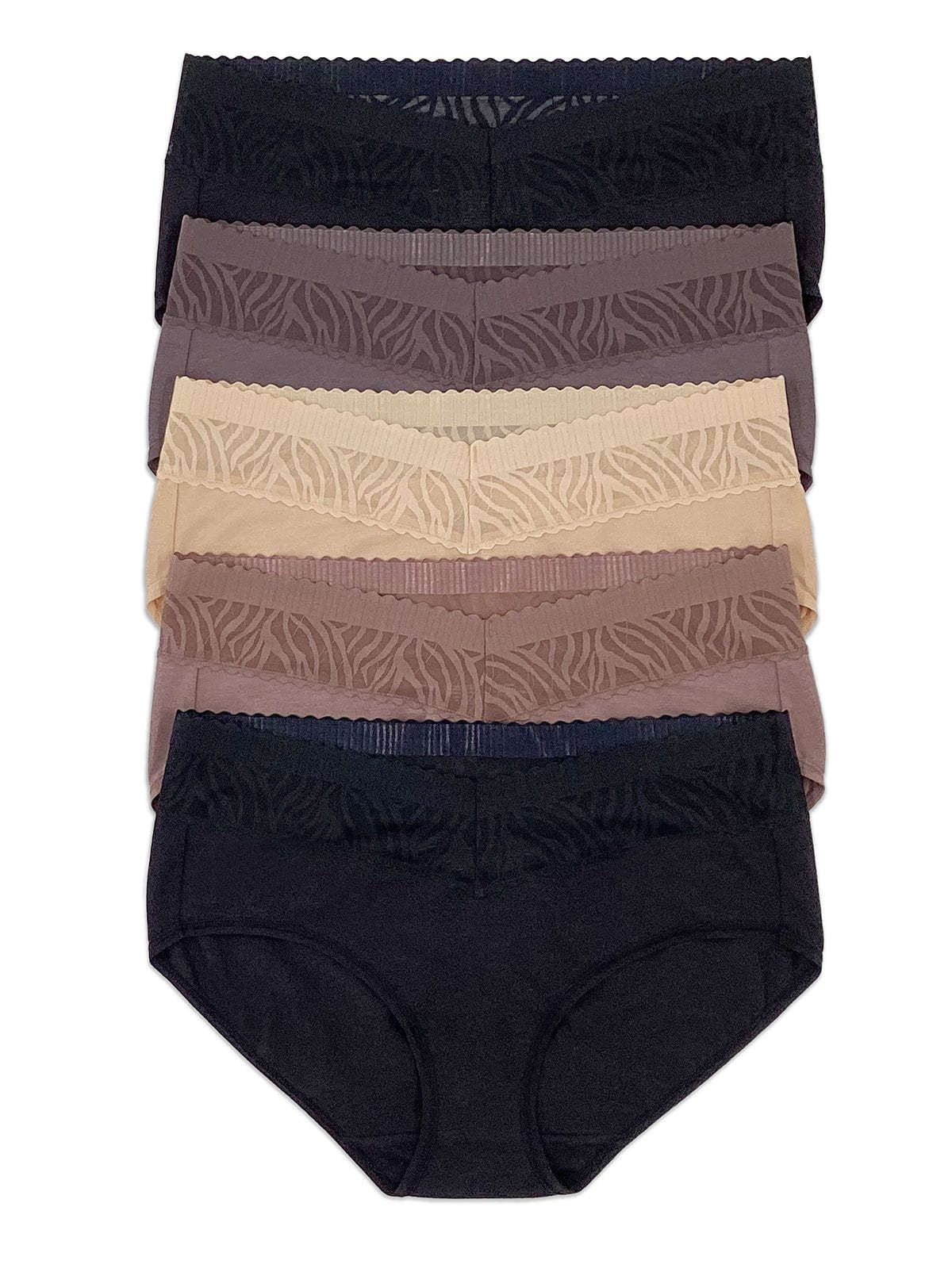Stay In Place Hipster 5-Pack - Classic Nudes | Felina Panties