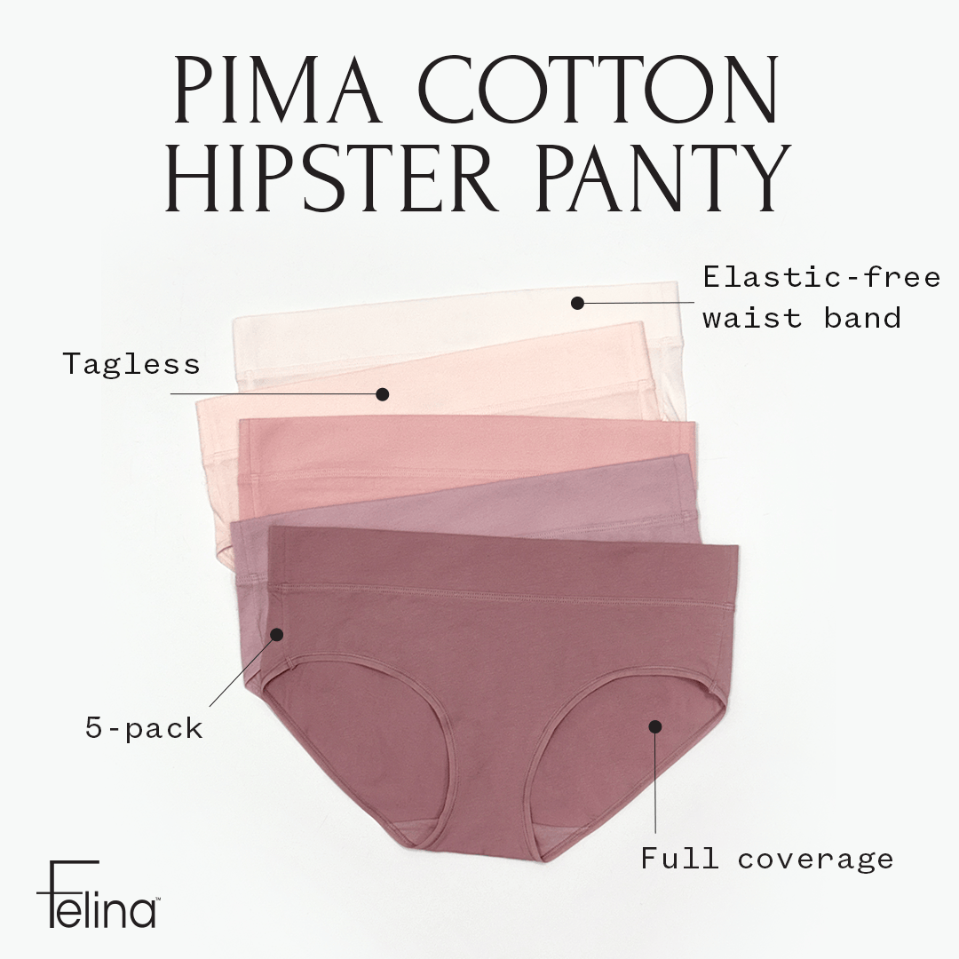 Pima Cotton Stretch Hipster 5-Pack - Classic | Felina Panties