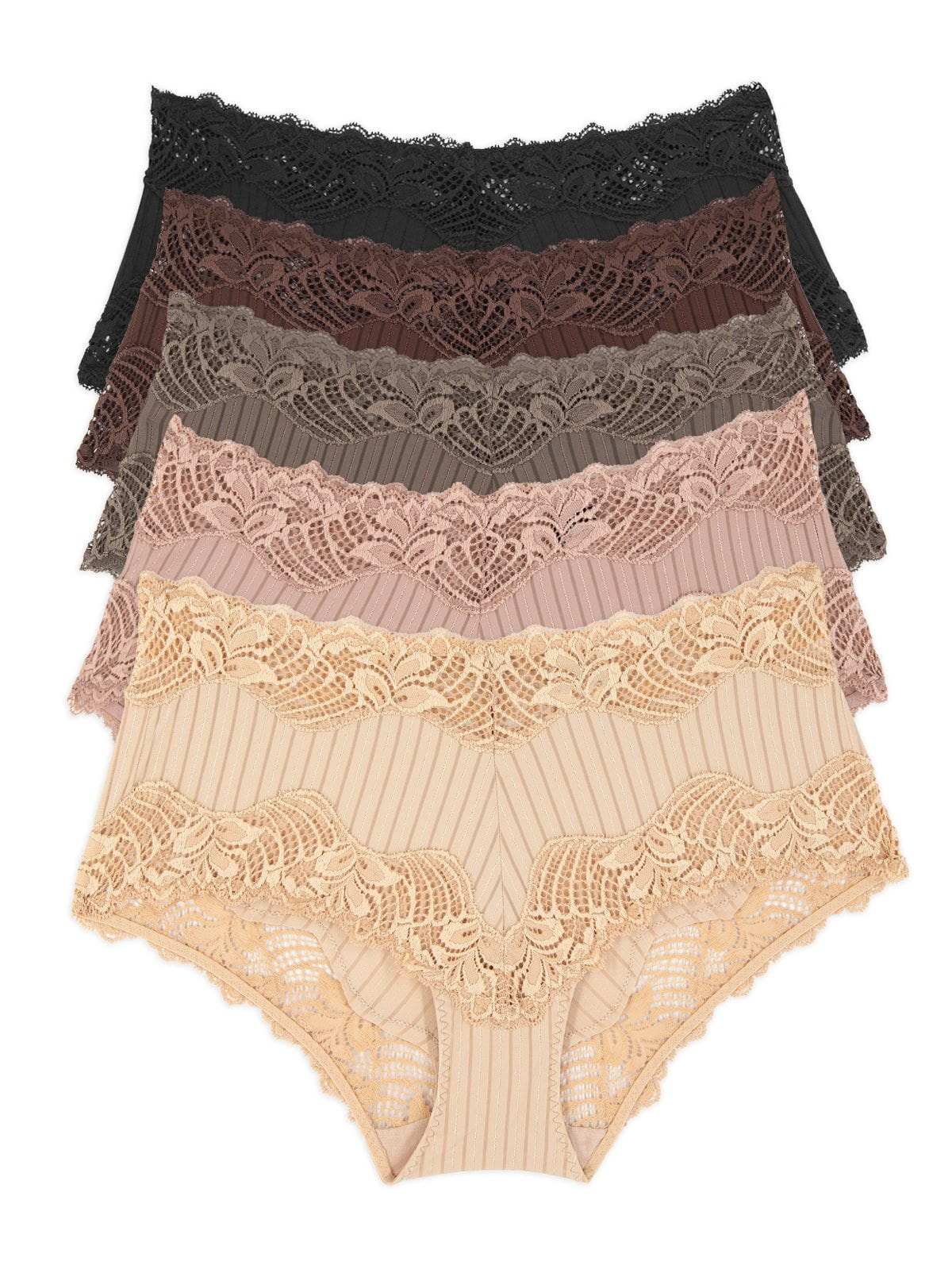 Stripe Delight Hipster 5-Pack - All About Basics | Felina Panties