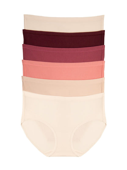 Super Stretchy Cotton Hipster 6-Pack - Rose All Day | Felina Panties