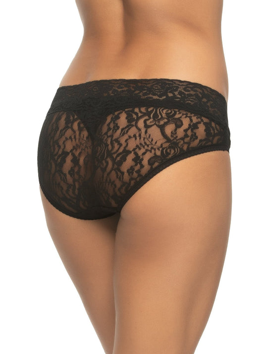 Signature Stretch Lace Low Rise Hipster - Black | Felina Panties|Sleepwear