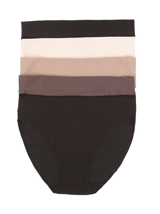 Pima Cotton Stretch Hi-Cut Underwear 5-Pack - Classic | Felina Panties