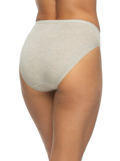 Organic Cotton Stretch Hi-Cut Panty - Pebble | Felina Panties