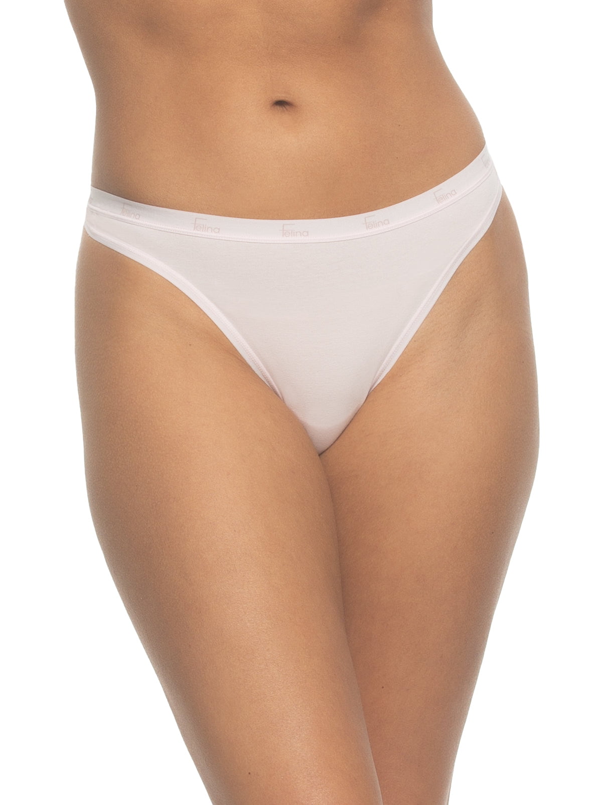 Signature Cotton Stretch Thong 5-Pack - Glacier Pink | Felina Panties