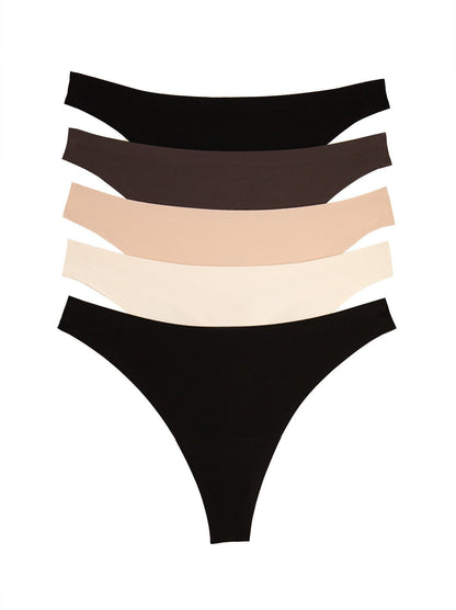 No Show Stretch Thong 5-Pack - Classic | Felina Panties