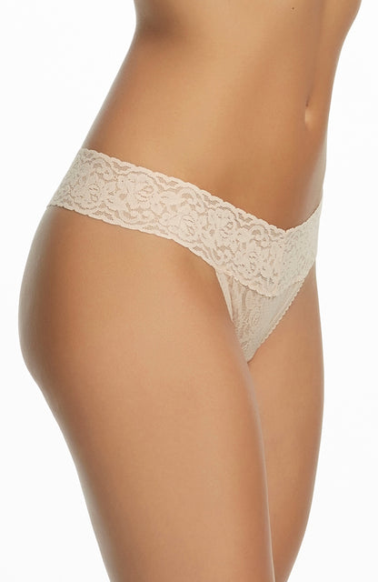 Signature Stretch Lace Low Rise Thong - Bare | Felina Panties|Sleepwear