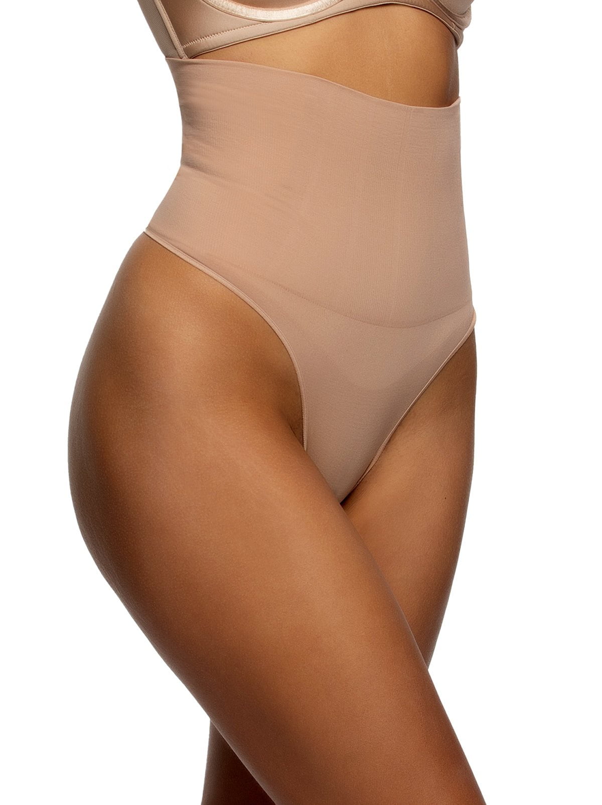 Bodycon Seamless Sculpting Thong - Suede | Felina Panties