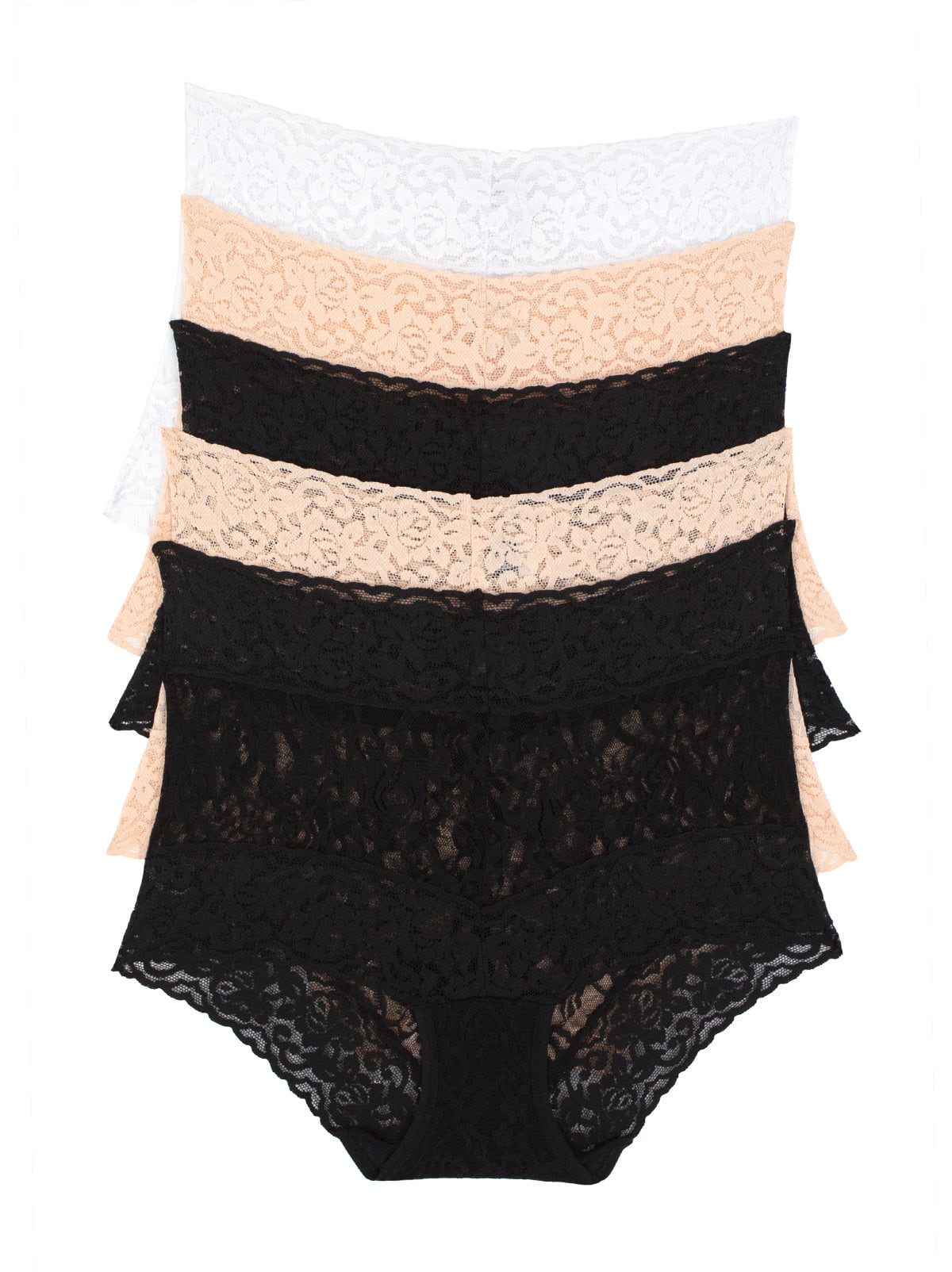 Signature Stretchy Lace Hi-Waisted Boyleg 5-Pack - The Essentials | Felina Panties|Sleepwear