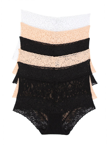 Signature Stretchy Lace Hi-Waisted Boyleg 5-Pack - The Essentials | Felina Panties|Sleepwear