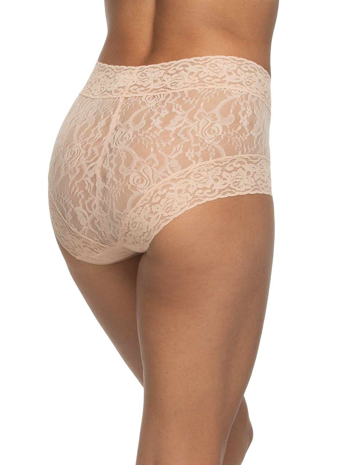 Signature Stretch Lace Hi-Waisted Boyleg Panty - Bare | Felina Panties|Sleepwear