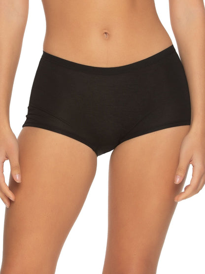 So Smooth Modal Midrise Boyshort - Black | Felina Panties